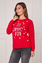 Oh What Fun Sequin Sweatshirt - Jumper - British D'sire
