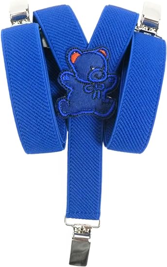 Olata Children’s Elasticated Teddy Design Y - Shape Braces/Suspenders (0 - 2 Years) - 2cm - suspenders - British D'sire