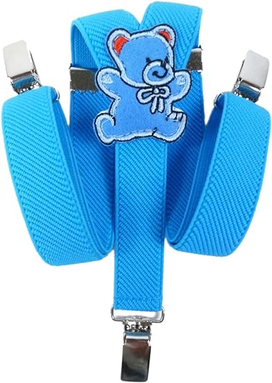 Olata Children’s Elasticated Teddy Design Y-Shape Braces/Suspenders (0-2 Years) - 2cm Secondary image