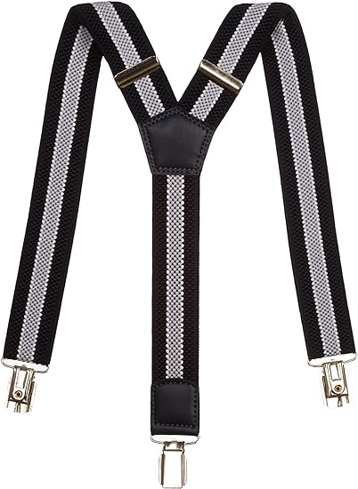 Olata Junior/Children’s Simple Fully Adjustable Elasticated Clip on Y - Shape Braces/Suspenders - 3cm (5 - 12 Years) - suspenders - British D'sire