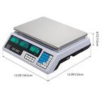 【Old code:42353336】ACS-30 40kg/5g Digital Price Computing Scale for Vegetable UK Plug Silver & White - British D'sire