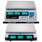 【Old code:42353336】ACS-30 40kg/5g Digital Price Computing Scale for Vegetable UK Plug Silver & White - British D'sire