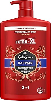 Old Spice Captain Shower Gel & Shampoo For Men 1000 ml, 3 - in - 1 Body - Hair - Face Wash, Long - lasting Fresh - Shower Gel - British D'sire Main image