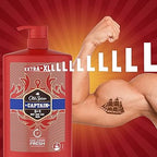 Old Spice Captain Shower Gel & Shampoo For Men 1000 ml, 3 - in - 1 Body - Hair - Face Wash, Long - lasting Fresh - Shower Gel - British D'sire