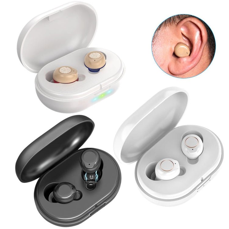 VITRAX - Older Young Hearing Aid – Rechargeable, 5-Volume Sound Amplifier – Black – For Seniors & Daily Use – Type-C, Touch Control, Noise Reduction – Clear, Comfortable, Portable. Secondary image