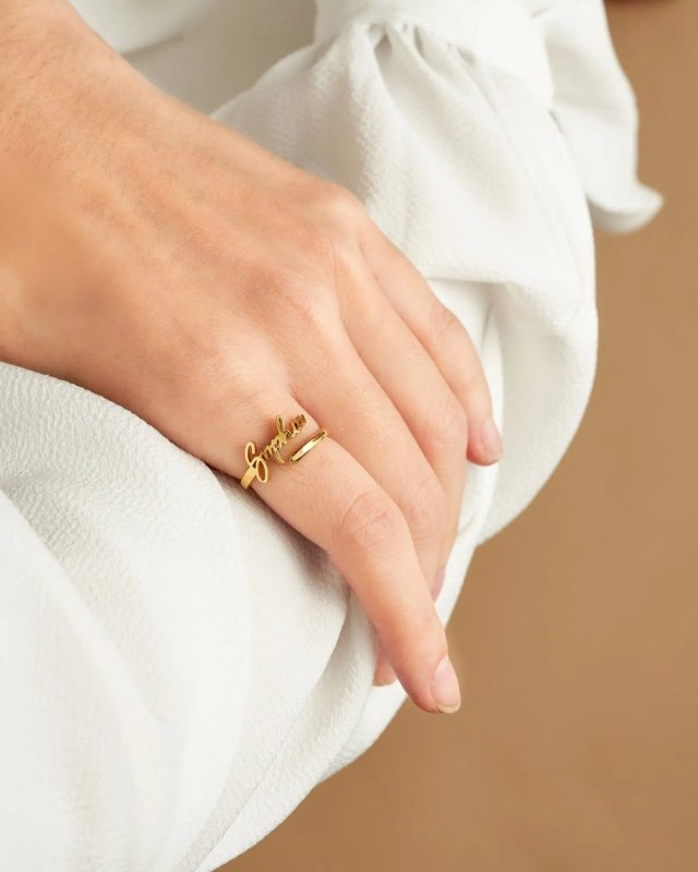 One Name Ring - personalized ring - ring - British D'sire Main image