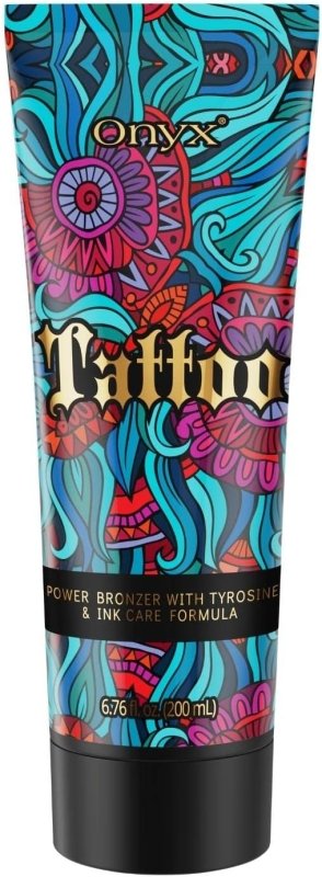 Onyx Tattoo Sunbed Cream with Ink Care Formula - Tanning Moisturiser for Tattoo Aftercare - Sunbed Cream with Bronzer and Accelerator - British D'sire