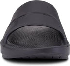OOFOS OOahh Slide, Matte Black - Men’s Size 12, Women’s 14 Lightweight Recovery Footwear Reduces Stress on Feet, Joints & Back Machine Washable 14 Women/12 Men, Matte Black, 11 Women/9 Men - British D'sire