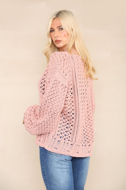 Open Knit Jumper - Top - British D'sire