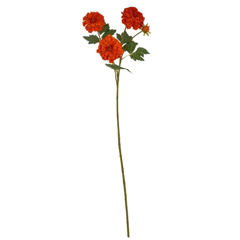 Orange African Marigold Large Spray Artificial Flower Spray - Artificial Flowers & Stems - British D'sire
