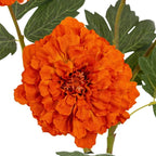 Orange African Marigold Large Spray Artificial Flower Spray - Artificial Flowers & Stems - British D'sire