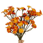 Orange Daisy Bunch Artificial Flower Stem - Artificial Plants & Trees - British D'sire