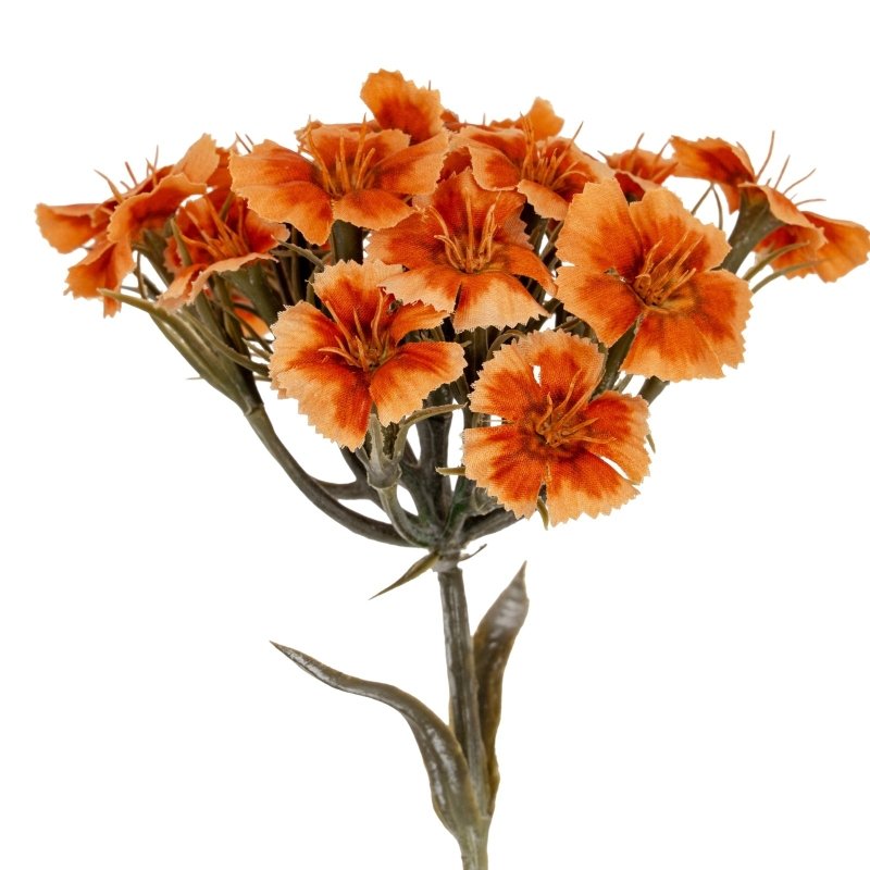 Orange Dianthus Spray Artificial Flower Spray - Artificial Flowers & Stems - British D'sire