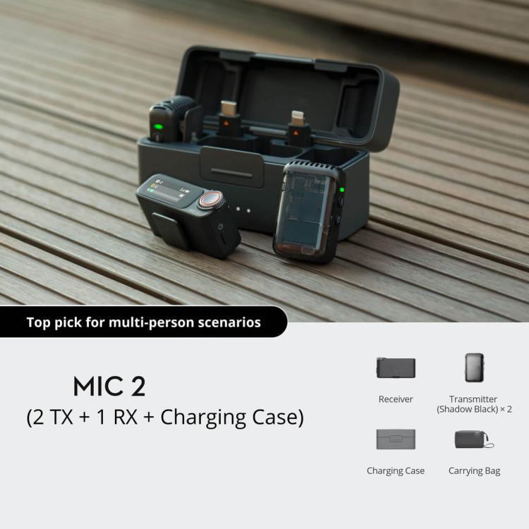 Original DJI Mic 2 (2 TX + 1 RX + Charging Case) - British D'sire Main image