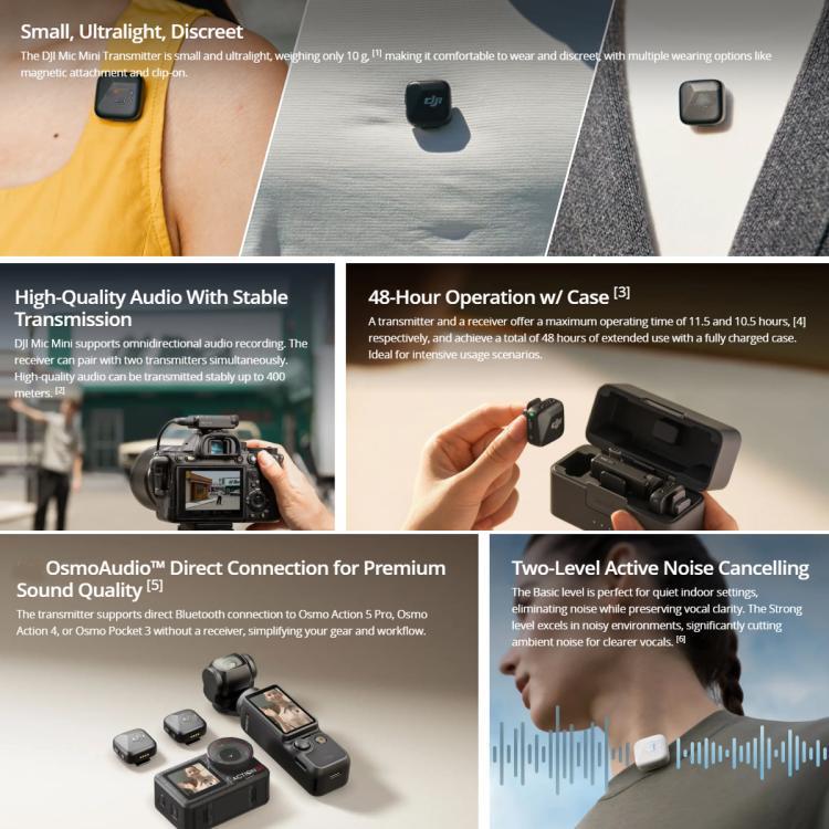 Original DJI Mic Mini (2 TX + 1 RX + Charging Case) - British D'sire
