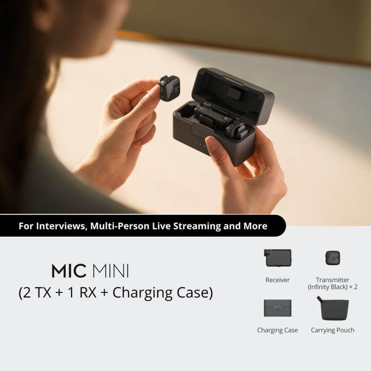 Original DJI Mic Mini (2 TX + 1 RX + Charging Case) Secondary image