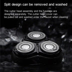 Original Xiaomi ENCHEN Water Proof Triple Rotary Double Ring Blade Shaving Head Electric Rechargeable Shaver For Men(Silver) - British D'sire