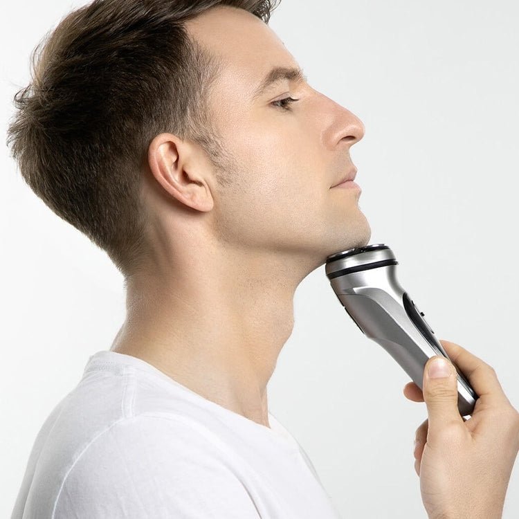 Original Xiaomi ENCHEN Water Proof Triple Rotary Double Ring Blade Shaving Head Electric Rechargeable Shaver For Men(Silver) - British D'sire