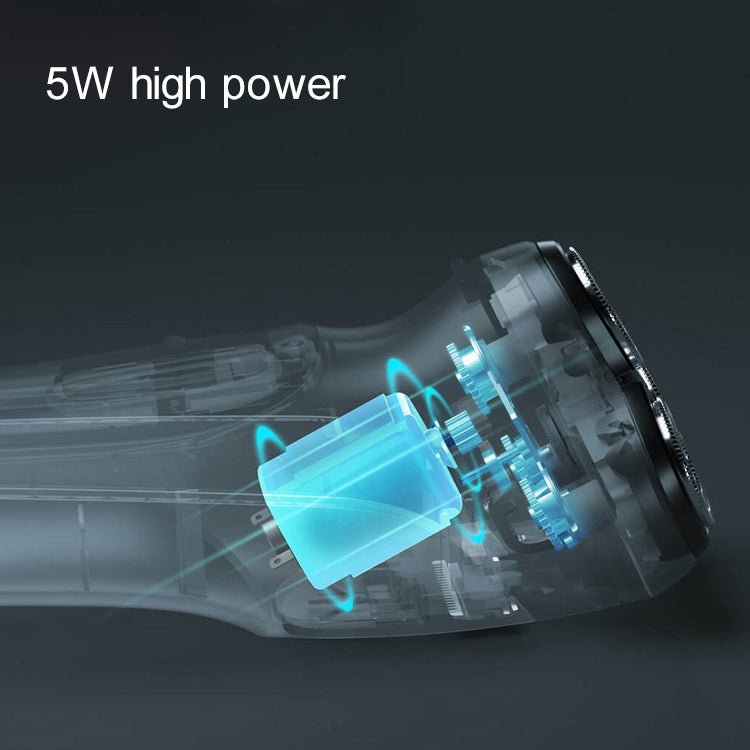 Original Xiaomi ENCHEN Water Proof Triple Rotary Double Ring Blade Shaving Head Electric Rechargeable Shaver For Men(Silver) - British D'sire