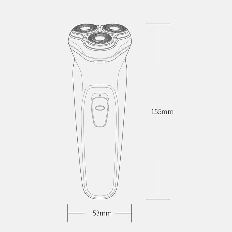 Original Xiaomi ENCHEN Water Proof Triple Rotary Double Ring Blade Shaving Head Electric Rechargeable Shaver For Men(Silver) - British D'sire
