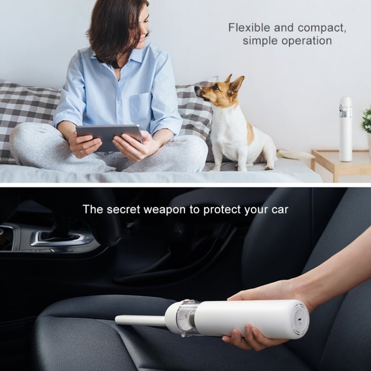 Original Xiaomi Mijia 120W 13000Pa Portable Handheld Car Home Vacuum Cleaner Dust Catcher Cleaning Tools(White) - British D'sire