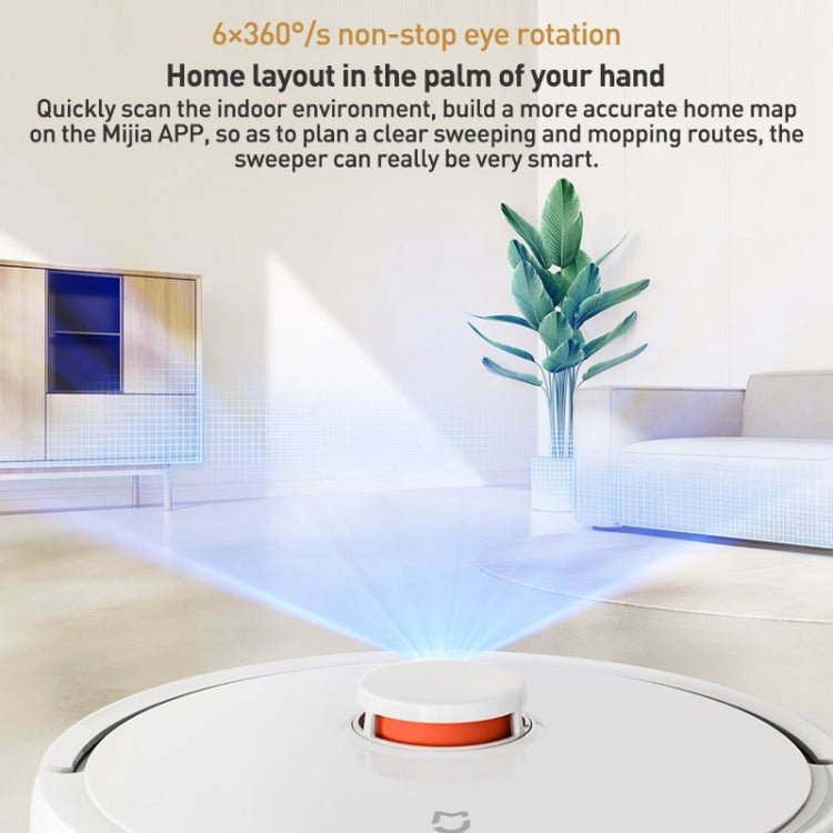 Original Xiaomi Mijia 3C Enhanced Robot Vacuum Cleaner Automatic Sweeping Mopping, US Plug(White) - British D'sire