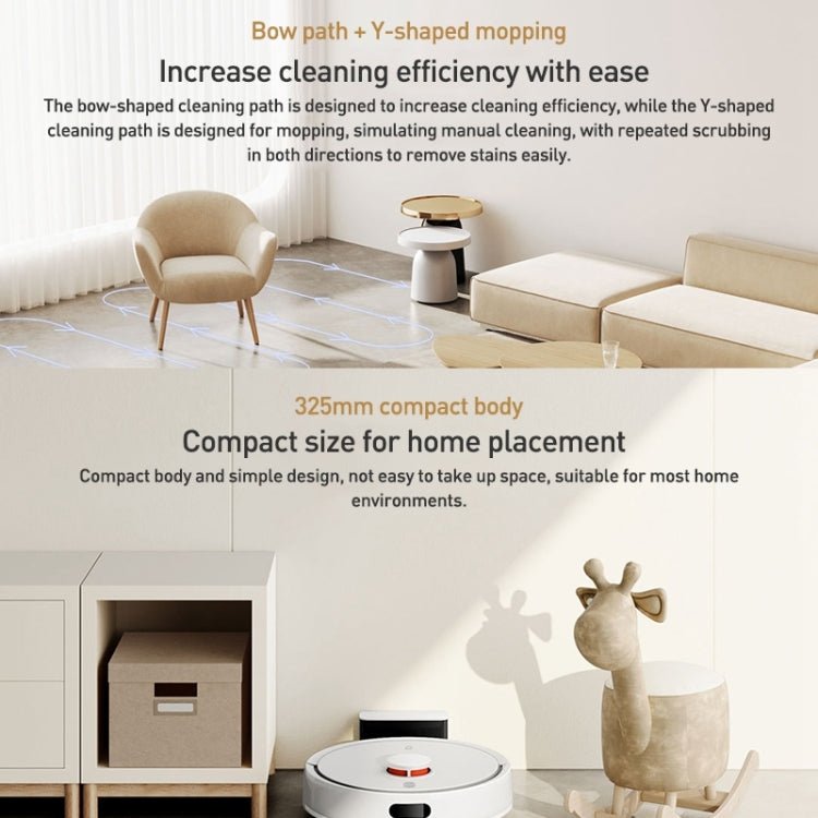 Original Xiaomi Mijia 3C Enhanced Robot Vacuum Cleaner Automatic Sweeping Mopping, US Plug(White) - British D'sire