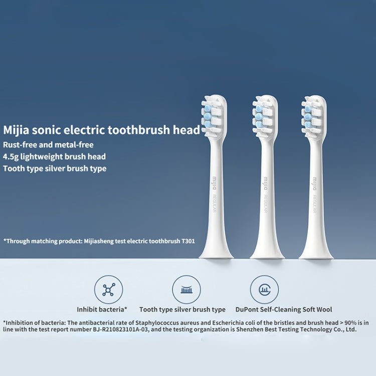 Original Xiaomi Mijia 3pcs Brush Head Standard Type for Sonic Electric Toothbrush T301 / T302(Black) - British D'sire
