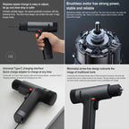 Original Xiaomi Mijia Household Brushless Smart Screen Display Electric Drill, US Plug - British D'sire