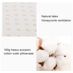 Original Xiaomi Youpin 8H Z2 Natural Latex Pillow Soft Breathable Spine Protection Massage Care Pillow with Cotton Pillowcase - British D'sire