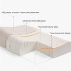 Original Xiaomi Youpin 8H Z2 Natural Latex Pillow Soft Breathable Spine Protection Massage Care Pillow with Cotton Pillowcase - British D'sire