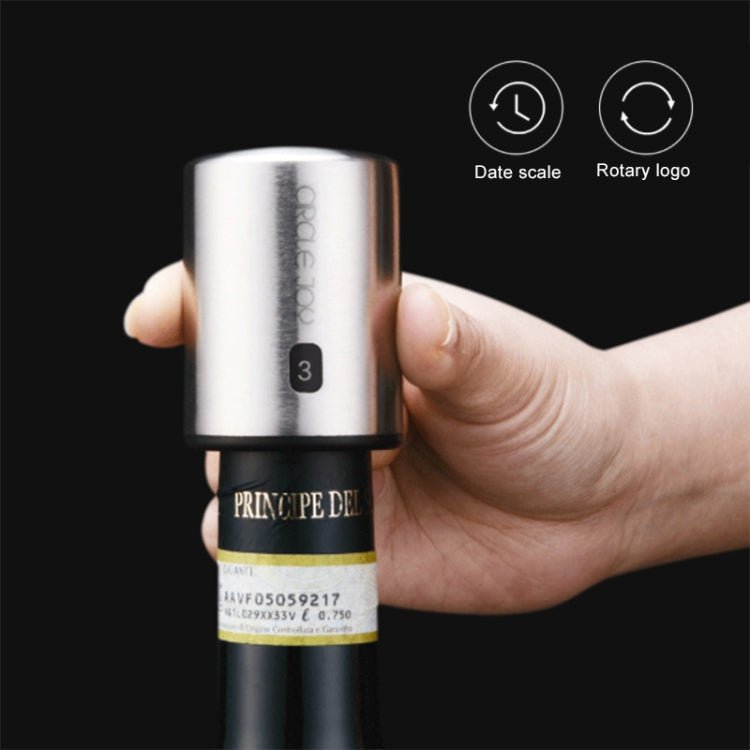 Original Xiaomi Youpin Circle Joy Stainless Steel Vacuum Memory Wine Stopper - British D'sire