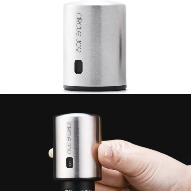 Original Xiaomi Youpin Circle Joy Stainless Steel Vacuum Memory Wine Stopper - British D'sire Main image