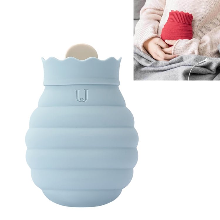 Original Xiaomi Youpin Jotun Judy Warm Water Bag Silicone Hot Water Bag Small Size：15x10x5.8cm(Gray Blue) - British D'sire Main image