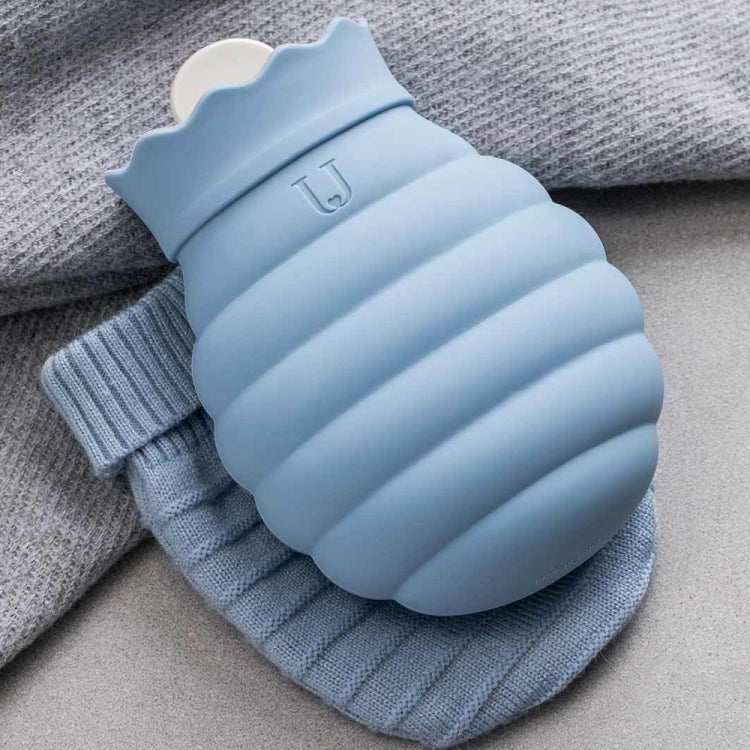 Original Xiaomi Youpin Jotun Judy Warm Water Bag Silicone Hot Water Bag Small Size：15x10x5.8cm(Gray Blue) - British D'sire
