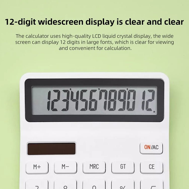 Original Xiaomi Youpin LEMO Rice Calculator 12 - bit LED Display ABS Material 6 Degree Angle(White) - British D'sire