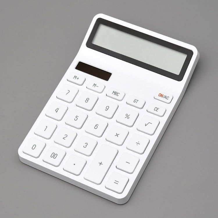 Original Xiaomi Youpin LEMO Rice Calculator 12 - bit LED Display ABS Material 6 Degree Angle(White) - British D'sire