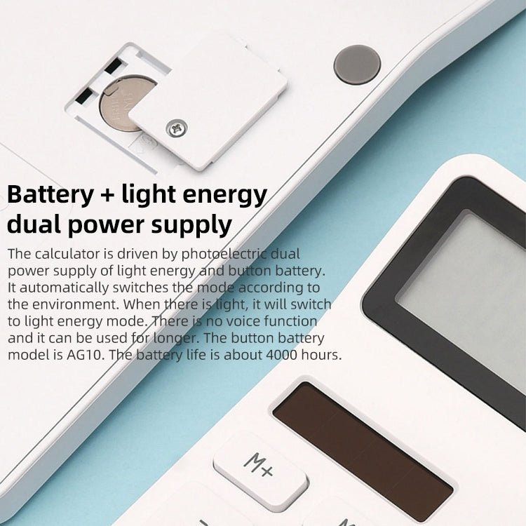 Original Xiaomi Youpin LEMO Rice Calculator 12 - bit LED Display ABS Material 6 Degree Angle(White) - British D'sire