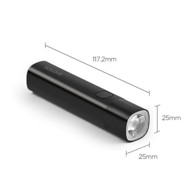 Original Xiaomi Youpin SOLOVE LED Flashlight 3000mAh USB Multi-function Portable Lighting(Black) Secondary image
