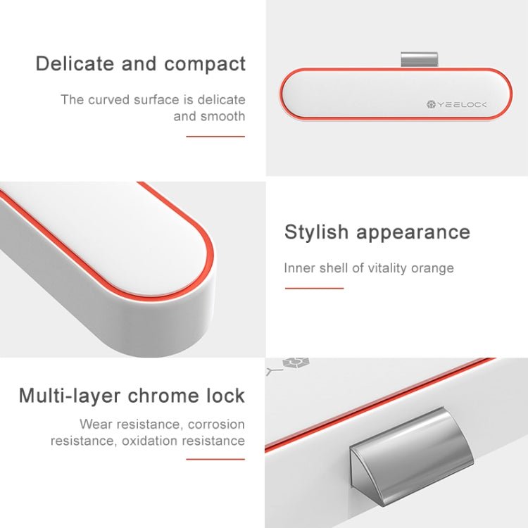 Original Xiaomi Youpin YEELOCK Smart Drawer Cabinet Lock Switch, US Plug(White) - British D'sire