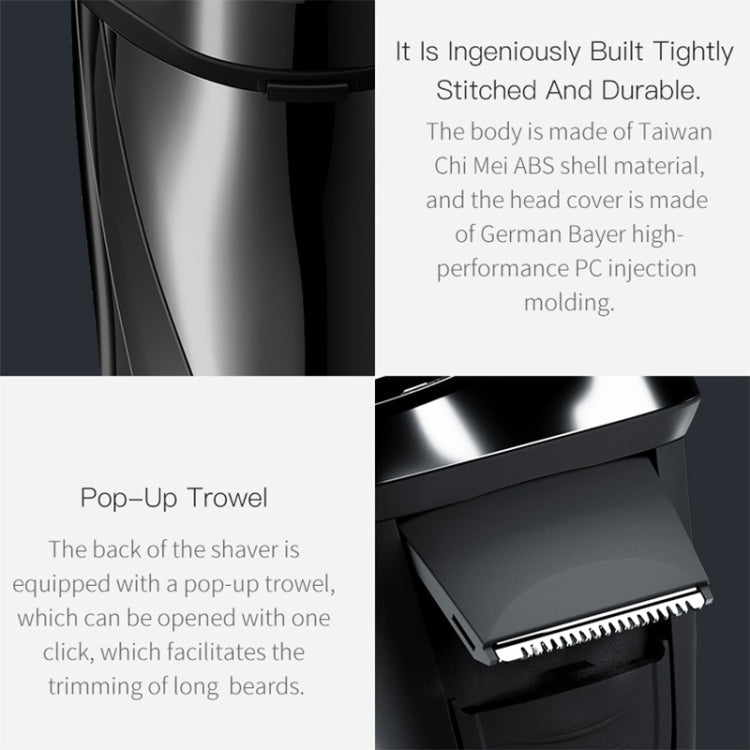 Original Xiaomi Youpin Yingqu Blackstone3 Men Portable Face Care Three Cutter Heads Electric Shaving Razor - British D'sire