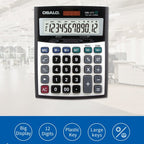 OSALO OS - 2TV 12 Digits Desktop Tax Rate Calculator Solar Energy Dual Power Calculator - British D'sire