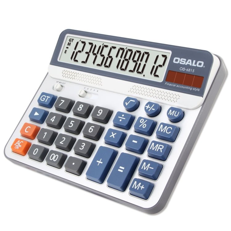 OSALO OS-6815 12 Digits Desktop Calculator Solar Energy Dual Power Calculator Secondary image