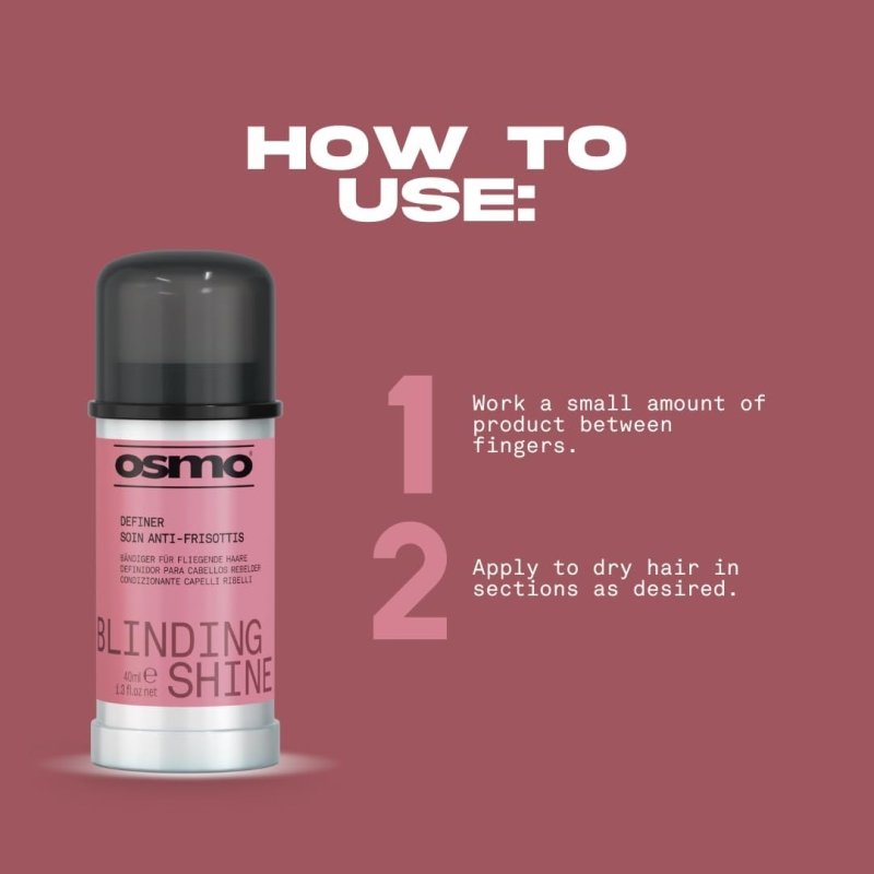 OSMO Blinding Shine Definer | Hair Definer & Sculptor | High Voltage Shine. 40ml - Serums - British D'sire