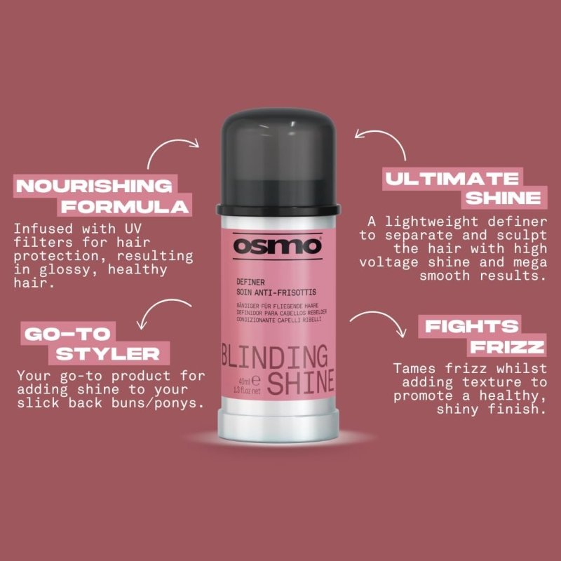 OSMO Blinding Shine Definer | Hair Definer & Sculptor | High Voltage Shine. 40ml - Serums - British D'sire