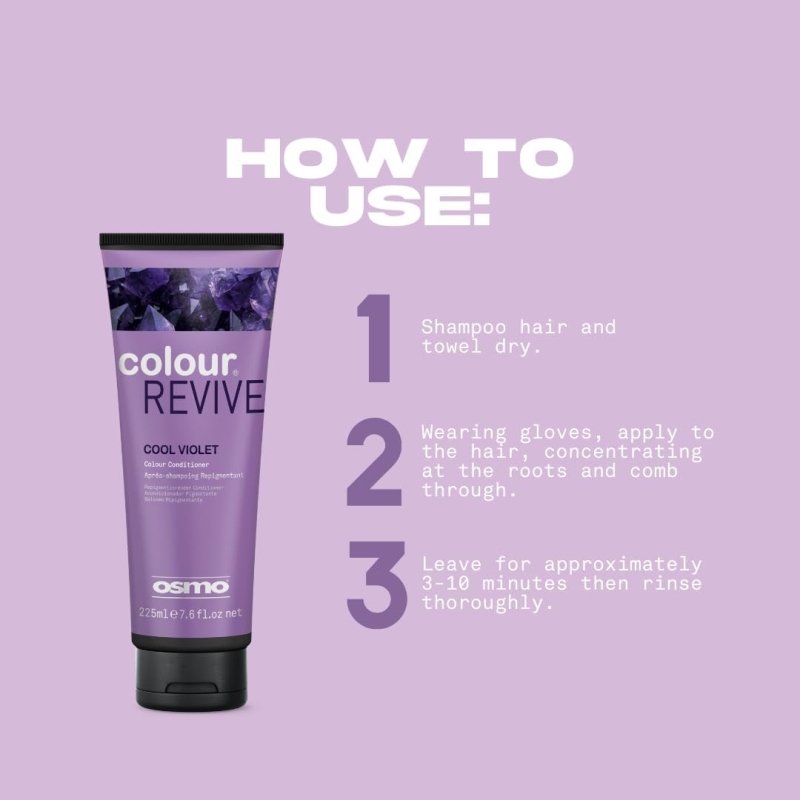 OSMO Color Revive Cool Violet | Violet Purple Conditioning Toning Mask | Vegan. 225ml. - Hair Care - British D'sire