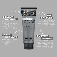 OSMO Color Revive Steel Grey | True Grey Shade | Conditioning Toning Mask | Vegan. 225ml. - Hair Care - British D'sire