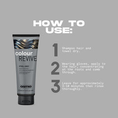 OSMO Color Revive Steel Grey | True Grey Shade | Conditioning Toning Mask | Vegan. 225ml. - Hair Care - British D'sire