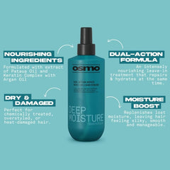 OSMO Keratin Dual Action Repair | Intensive Leave - in Treatment | Deep Moisture | Dry, Damaged & Coloured Hair | Vegan. 250ml. - Hair Care - British D'sire