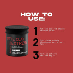 Osmo Matte Clay Extreme | Dry Textured Control | Matt finish for a Natural look. Vegan. 100ml. - Hair Care - British D'sire